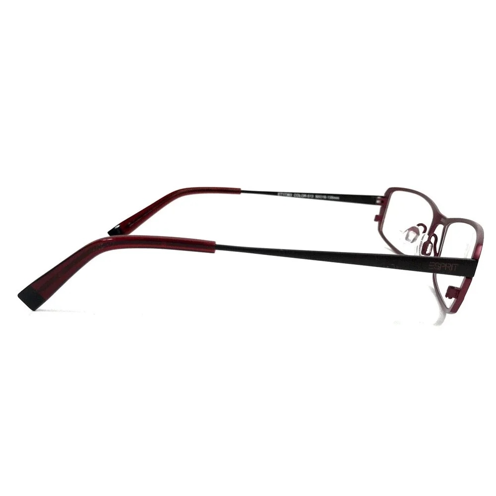 Esprit Eyeglasses Frames ET17363 513 Burgundy Gray Rectangle Full Rim 50-16-135
